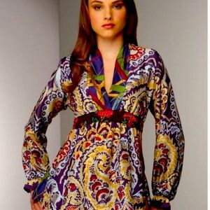 Johnny Was Multicolor Paisley Top